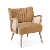 sarga karpitos fotel modern nappali butor natur fa szerkezet falabu vintage retro deisgn skandinav formavivendi.jpg